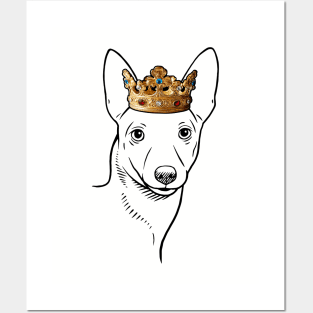 Portuguese Podengo Pequeno Dog King Queen Wearing Crown Posters and Art